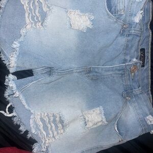 XOXO Women's Light Blue Jean Shorts